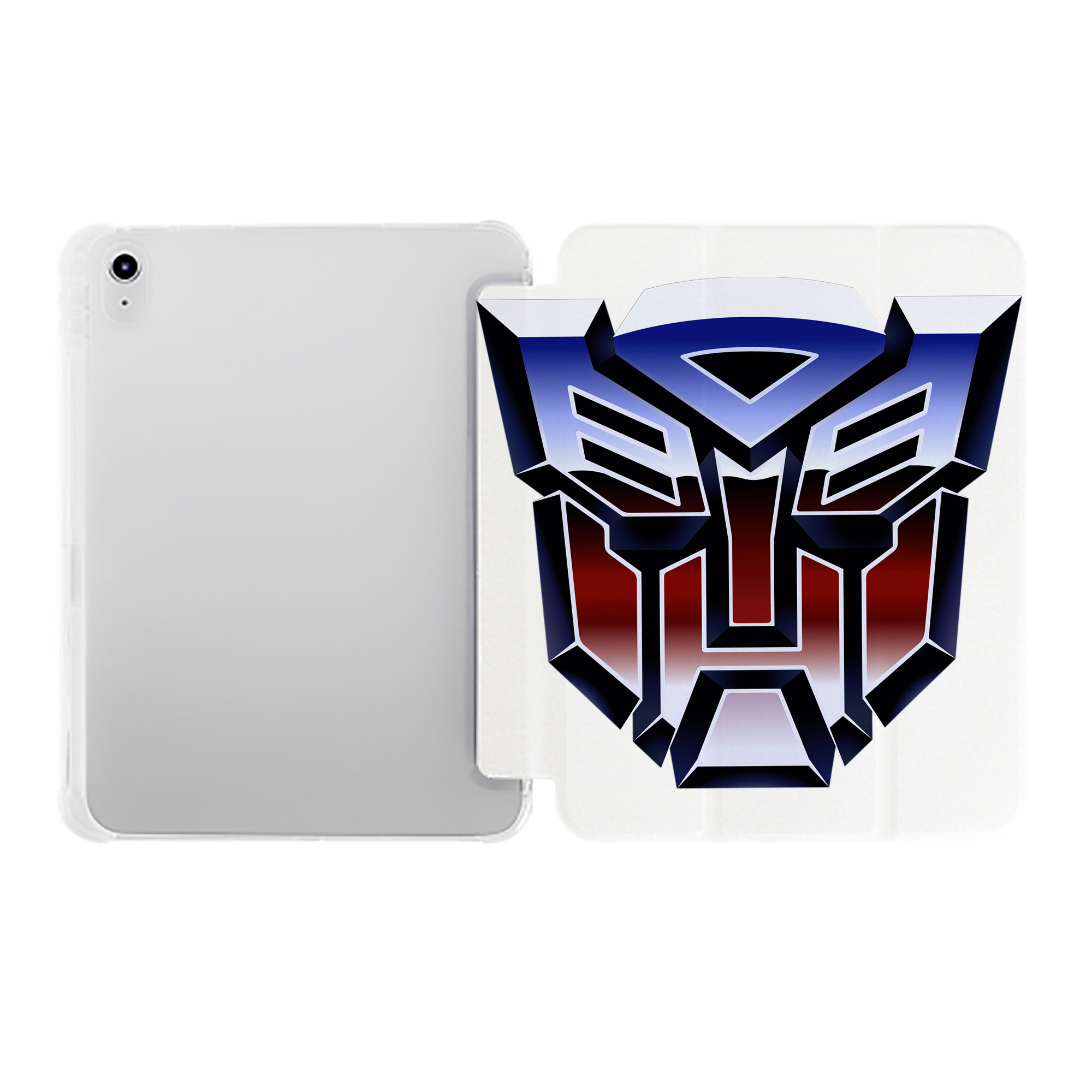 （画像用）  IPad ケース ペン収納付き 三つ折りスタンド PUレザー×シリコン 対応機種9.5/10.5/10.9インチ